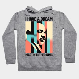 Vision of a Dream MLK Inspirational Portrait Design Dream Legacy Graphics Hoodie